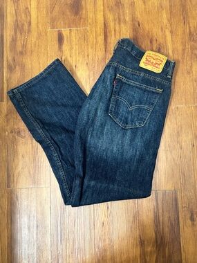 90s Levi's 569 Men's Dark Indigo Straight Jeans